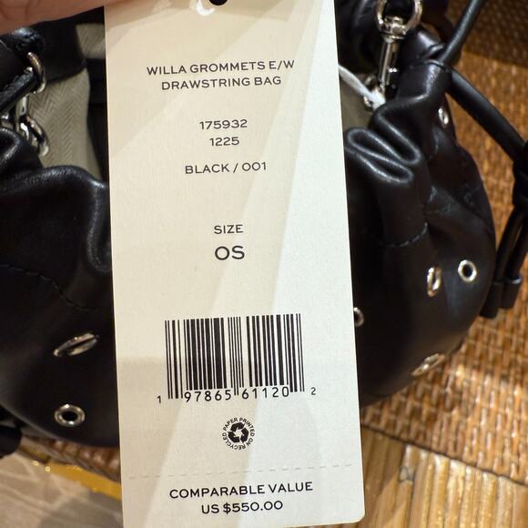 Tory Burch Willa E/W Drawstring Bag 175932 Black $550 - Picture 8 of 9